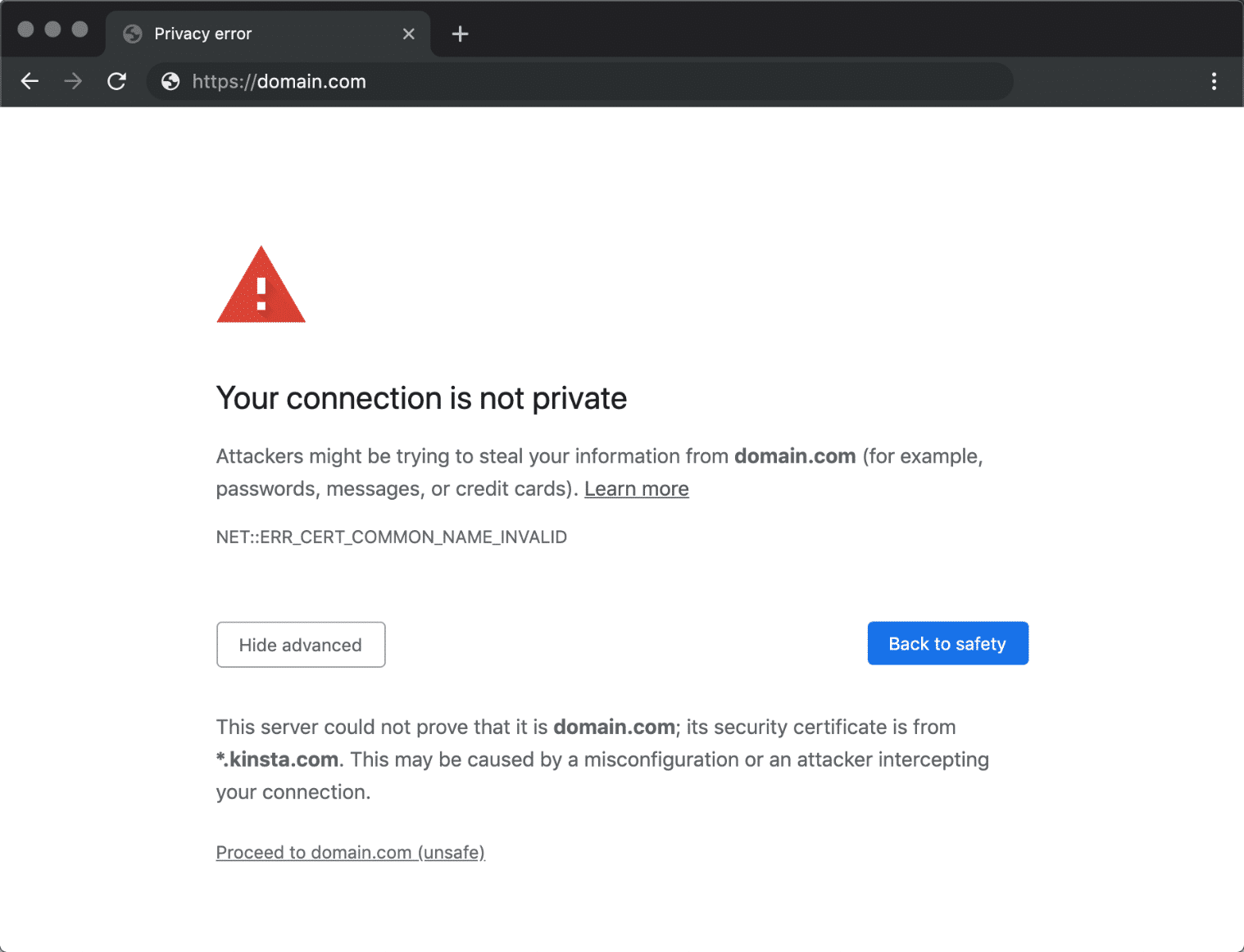 SSL Certificate Expired - Google Warning