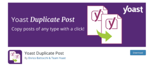 Install the Yoast Duplicate Post plugin to clone a post in WordPress
